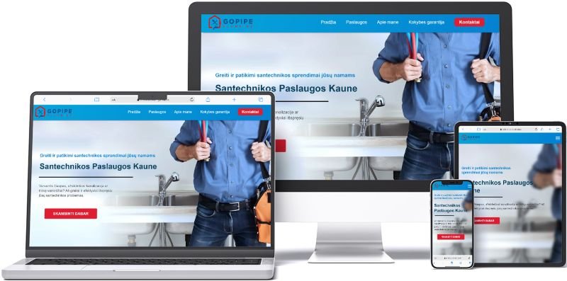 Plumber website screenshots